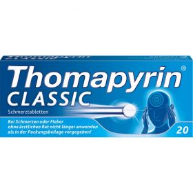 THOMAPYRIN CLASSIC Schmerztabletten 20 St – PZN 3046735 из немецкой аптеки