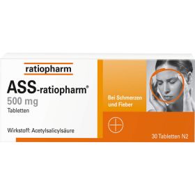 ASS-ratiopharm 500 mg Tabletten 30 St – PZN 3403885 из немецкой аптеки