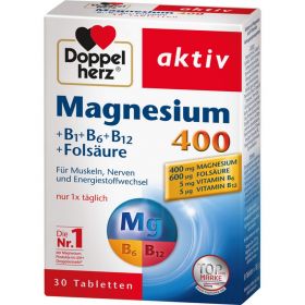 DOPPELHERZ Magnesium 400 mg Tabletten 30 St – PZN 4494507 из немецкой аптеки