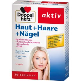 DOPPELHERZ Haut+Haare+Ngel Tabletten 30 St – PZN 4700651 из немецкой аптеки