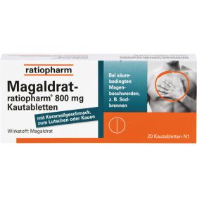 MAGALDRAT-ratiopharm 800 mg Tabletten 20 St – PZN 4869870 из немецкой аптеки