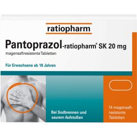 PANTOPRAZOL-ratiopharm SK 20 mg magensaftres.Tabl. 14 St – PZN 5520856 из немецкой аптеки
