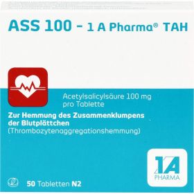 ASS 100-1A Pharma TAH Tabletten 50 St – PZN 6312060 из немецкой аптеки