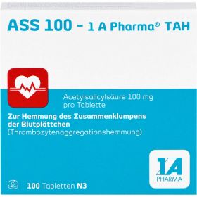 ASS 100-1A Pharma TAH Tabletten 100 St – PZN 6312077 из немецкой аптеки