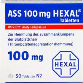ASS 100 HEXAL Tabletten 50 St – PZN 7402204 из немецкой аптеки