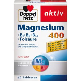 DOPPELHERZ Magnesium 400 mg Tabletten 60 St – PZN 7625045 из немецкой аптеки