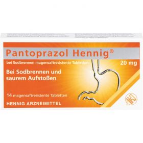 PANTOPRAZOL Hennig b.Sodbrennen 20 mg msr.Tabl. 14 St – PZN 8439988 из немецкой аптеки