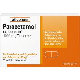 PARACETAMOL-ratiopharm 1.000 mg Tabletten 10 St – PZN 9263936 из немецкой аптеки