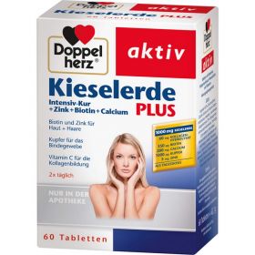 DOPPELHERZ Kieselerde Plus Tabletten 60 St – PZN 10021776 из немецкой аптеки