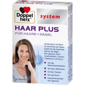 DOPPELHERZ Haar Plus system Tabletten 30 St – PZN 10067548 из немецкой аптеки
