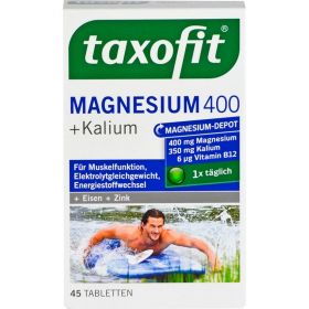 TAXOFIT Magnesium 400+Kalium Tabletten 45 St – PZN 10715510 из немецкой аптеки