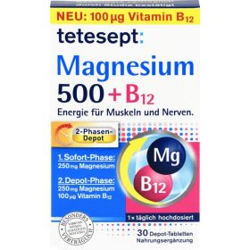 TETESEPT Magnesium 500+B12 Depot Tabletten 30 St – PZN 11119017 из немецкой аптеки