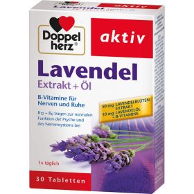 DOPPELHERZ Lavendel Extrakt+l Tabletten 30 St – PZN 11174275 из немецкой аптеки