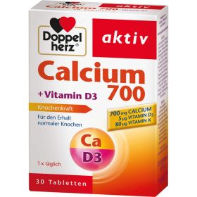 DOPPELHERZ Calcium 700+Vitamin D3 Tabletten 30 St – PZN 11346368 из немецкой аптеки