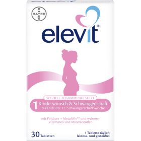 ELEVIT 1 Kinderwunsch & Schwangerschaft Tabletten 30 St – PZN 11677800 из немецкой аптеки