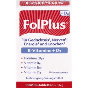 FOLPLUS+D3 Tabletten 90 St – PZN 12388096 из немецкой аптеки