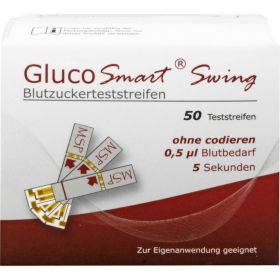 GLUCOSMART Swing Blutzucker Teststreifen 50 St – PZN 112265 из немецкой аптеки