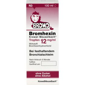 BROMHEXIN Krewel Meuselb.Tropfen 12mg/ml 100 ml – PZN 620493 из немецкой аптеки