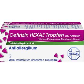 CETIRIZIN HEXAL Tropfen bei Allergien 20 ml – PZN 2579613 из немецкой аптеки