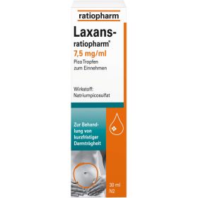 LAXANS-ratiopharm 7,5 mg/ml Pico Tropfen 50 ml – PZN 4687809 из немецкой аптеки