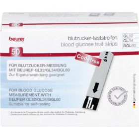 BEURER GL32/GL34/BGL60 Blutzucker-Teststreifen 50 St – PZN 7270240 из немецкой аптеки