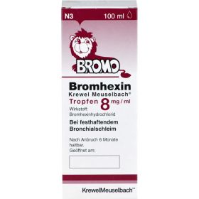 BROMHEXIN Krewel Meuselb.Tropfen 8mg/ml 100 ml – PZN 7291822 из немецкой аптеки