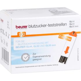 BEURER GL44/GL50 Blutzucker-Teststreifen 100 St – PZN 12772624 из немецкой аптеки