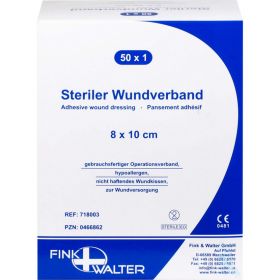 WUNDVERBAND steril 8x10 cm 50 St – PZN 466862 из немецкой аптеки
