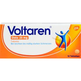 VOLTAREN Dolo 25 mg berzogene Tabletten 10 St – PZN 927257 из немецкой аптеки