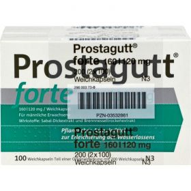 PROSTAGUTT forte 160/120 mg Weichkapseln 2X100 St – PZN 3532861 из немецкой аптеки