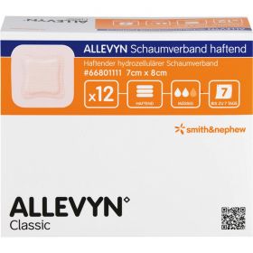 ALLEVYN Schaumverband 7x8 cm haftend 12 St – PZN 3725867 из немецкой аптеки