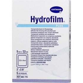 HYDROFILM Plus Transparentverband 5x7,2 cm 5 St – PZN 4605705 из немецкой аптеки