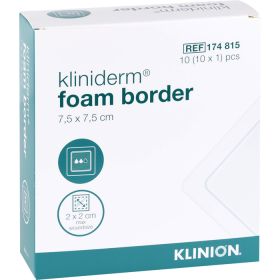 KLINIDERM foam Border 7,5x7,5 cm steril 10 St – PZN 9608878 из немецкой аптеки