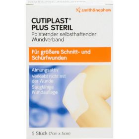 CUTIPLAST Plus steril 5x7 cm Verband 5 St – PZN 9732638 из немецкой аптеки