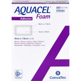 AQUACEL Foam adhsiv 8x13 cm Verband 10 St – PZN 10818316 из немецкой аптеки