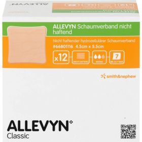 ALLEVYN Schaumverband 4,5x5,5 cm nicht haftend 12 St – PZN 11137682 из немецкой аптеки