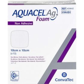 AQUACEL Ag Foam nicht adhsiv 10x10 cm Verband 10 St – PZN 11159583 из немецкой аптеки