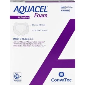 AQUACEL Foam adhsiv Sakral 16,9x20 cm Verband 5 St – PZN 11381212 из немецкой аптеки