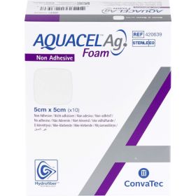 AQUACEL Ag Foam nicht adhsiv 5x5 cm Verband 10 St – PZN 14032162 из немецкой аптеки