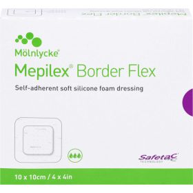 MEPILEX Border Flex Schaumverb.haftend 10x10 cm 10 St – PZN 14043438 из немецкой аптеки