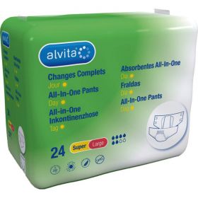 ALVITA All-in-One Inkontinenzhose super large Tag 24 St – PZN 10817481 из немецкой аптеки