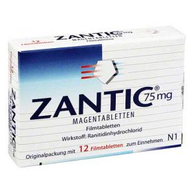 Zantic 75mg Magentabletten (12 stk) – PZN 492718 из немецкой аптеки