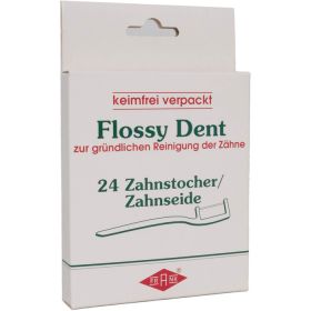 FLOSSY DENT Zahnseide/Zahnstocher 24 St – PZN 7601010 из немецкой аптеки