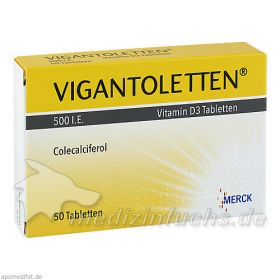 VIGANTOLETTEN 500 I.E. Vitamin D3 Tabletten, 50 ST – PZN 1245399 из немецкой аптеки