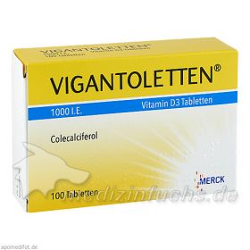 VIGANTOLETTEN 1.000 I.E. Vitamin D3 Tabletten, 100 ST – PZN 1245459 из немецкой аптеки