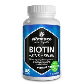 Biotin hochdosiert + Zink + Selen Vitamaze, 365 ST – PZN 12580505 из немецкой аптеки