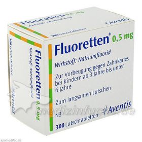FLUORETTEN 0.5MG, 300 ST – PZN 2477930 из немецкой аптеки
