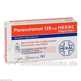 Paracetamol 125 Hexal Zaepfchen, 10 ST – PZN 7524663 из немецкой аптеки