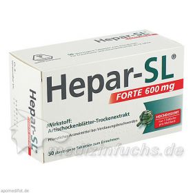 Hepar-SL FORTE 600mg, 50 ST – PZN 8922650 из немецкой аптеки