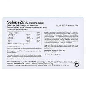 Selen+zink Pharma Nord Dragees – PZN 10074399
 из немецкой аптеки